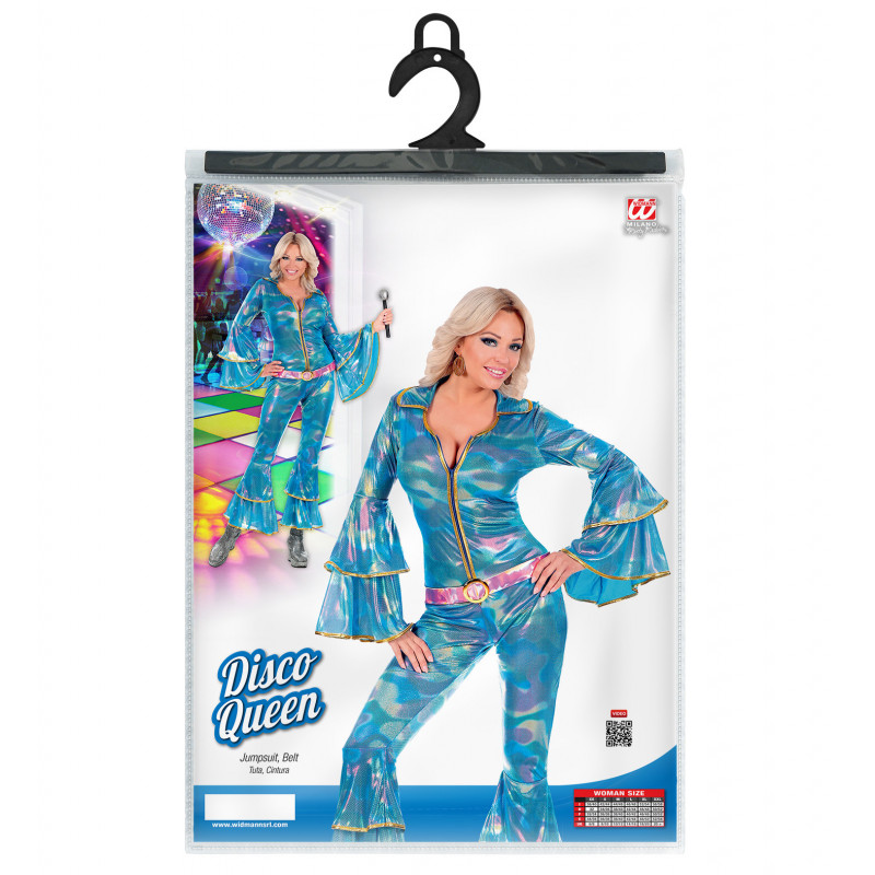 Costume Combinaison Disco Queen Abba Bleu Au Fou Rire Paris