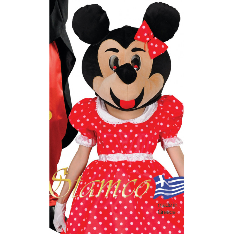 Location déguisement Mascotte Minnie mouse en boutique Paris