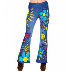 Legging Année 70 hippie élastique