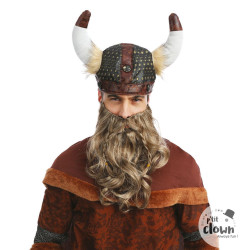 Casque Gaulois Viking en tissu rembourré